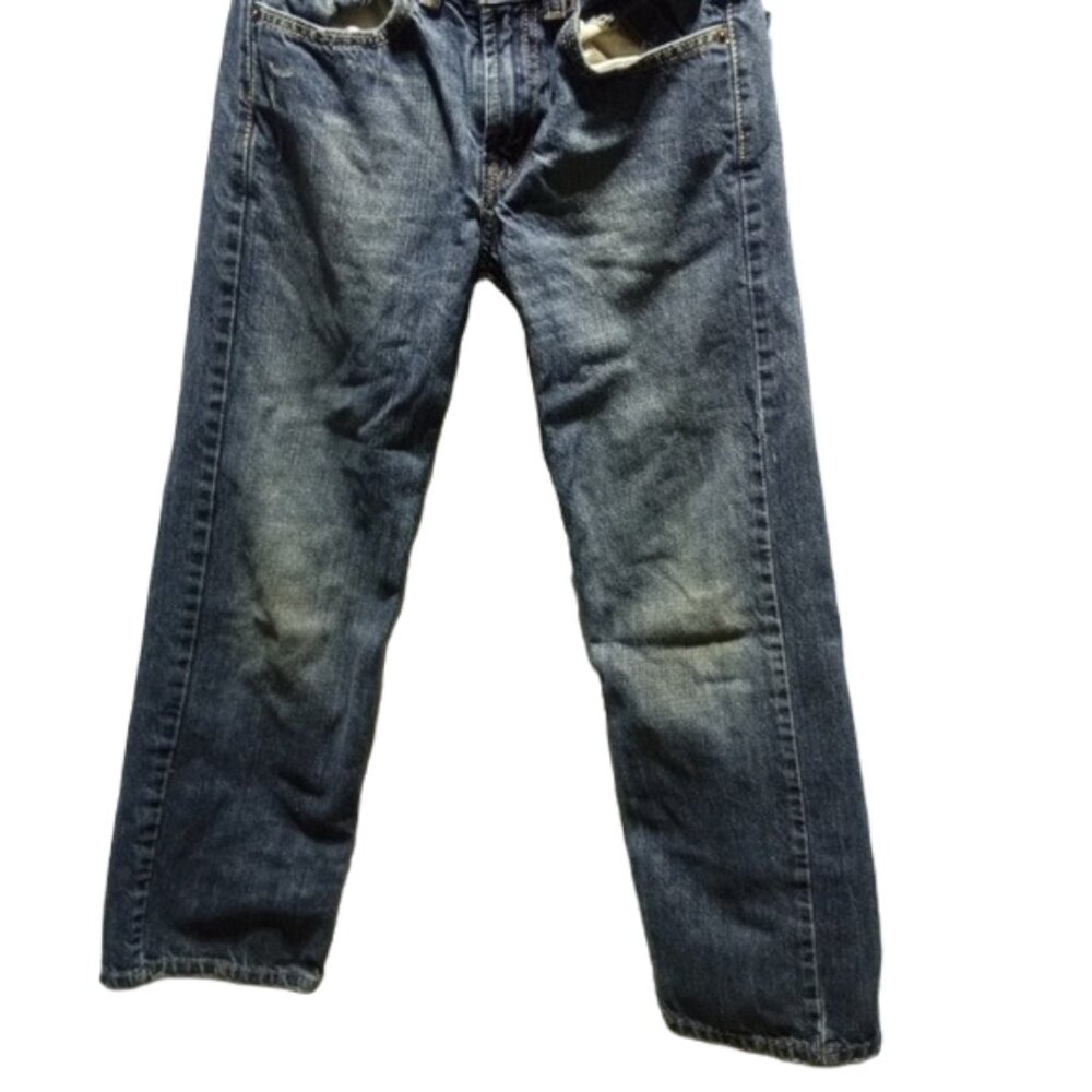 Levi's Boy's 569 Size 12 Slim Dark Wash Loose Straight-Leg Jeans